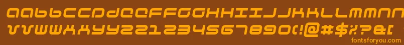 Шрифт PhuturaItalic – оранжевые шрифты на коричневом фоне