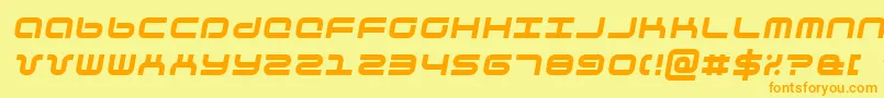 Шрифт PhuturaItalic – оранжевые шрифты на жёлтом фоне