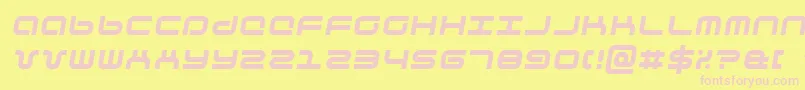PhuturaItalic-fontti – vaaleanpunaiset fontit keltaisella taustalla