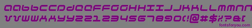 フォントPhuturaItalic – 紫色のフォント、灰色の背景