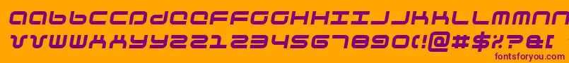 PhuturaItalic Font – Purple Fonts on Orange Background
