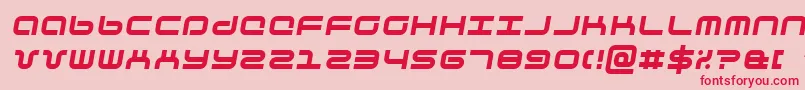 フォントPhuturaItalic – ピンクの背景に赤い文字