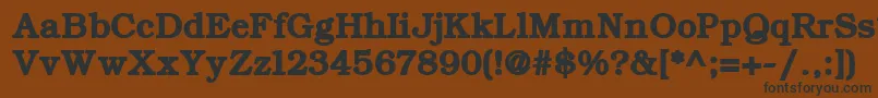Fonte ErBukinist866Bold – fontes pretas em um fundo marrom