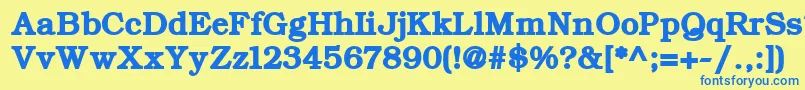 ErBukinist866Bold Font – Blue Fonts on Yellow Background