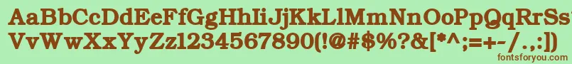 ErBukinist866Bold Font – Brown Fonts on Green Background