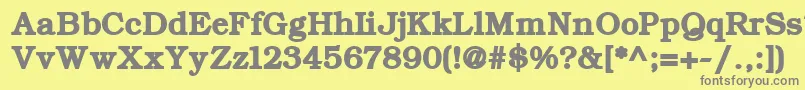 ErBukinist866Bold Font – Gray Fonts on Yellow Background