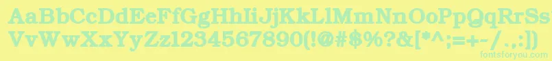 ErBukinist866Bold Font – Green Fonts on Yellow Background