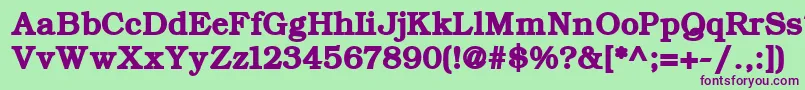 ErBukinist866Bold Font – Purple Fonts on Green Background