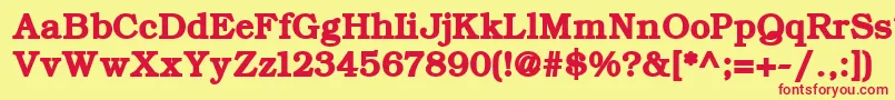 ErBukinist866Bold Font – Red Fonts on Yellow Background