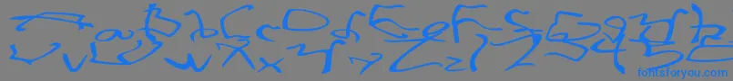 StretchedStrungWide Font – Blue Fonts on Gray Background