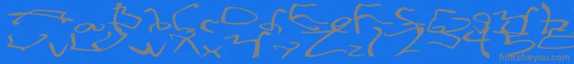StretchedStrungWide Font – Gray Fonts on Blue Background