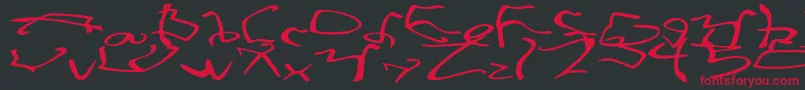 StretchedStrungWide Font – Red Fonts on Black Background
