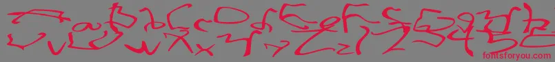 StretchedStrungWide Font – Red Fonts on Gray Background