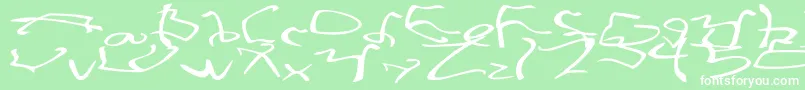 StretchedStrungWide Font – White Fonts on Green Background