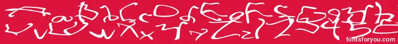 StretchedStrungWide Font – White Fonts on Red Background