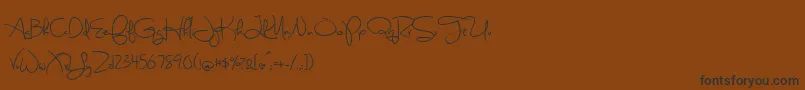 SweetlyBrokenSemibold Font – Black Fonts on Brown Background