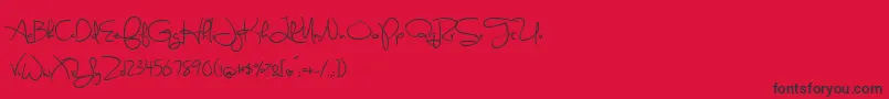 SweetlyBrokenSemibold Font – Black Fonts on Red Background