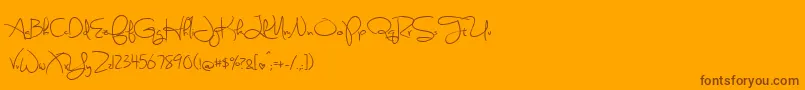 SweetlyBrokenSemibold Font – Brown Fonts on Orange Background