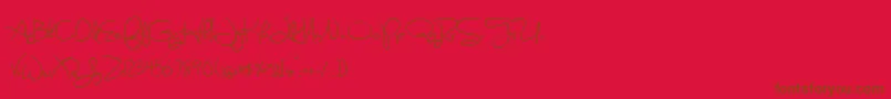 Police SweetlyBrokenSemibold – polices brunes sur fond rouge