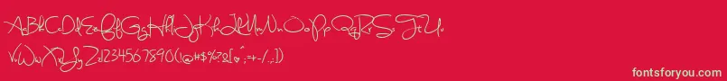 SweetlyBrokenSemibold Font – Green Fonts on Red Background