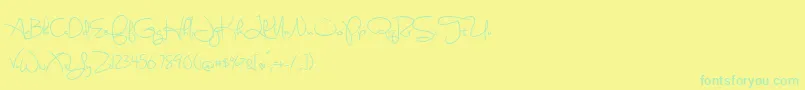 fuente SweetlyBrokenSemibold – Fuentes Verdes Sobre Fondo Amarillo