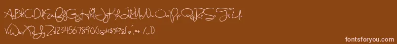 Police SweetlyBrokenSemibold – polices roses sur fond brun