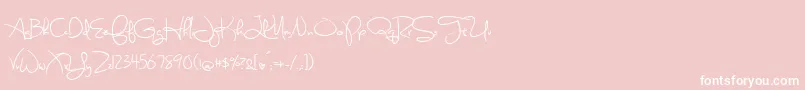 Шрифт SweetlyBrokenSemibold – белые шрифты на розовом фоне