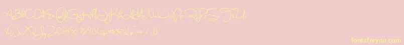 fuente SweetlyBrokenSemibold – Fuentes Amarillas Sobre Fondo Rosa