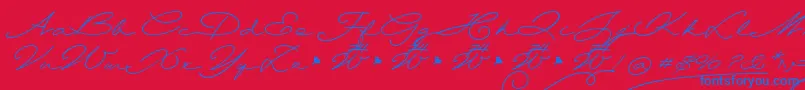 Шрифт Wolframia – синие шрифты на красном фоне