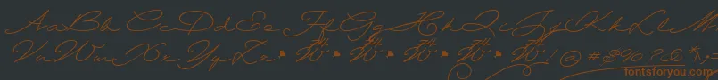 Шрифт Wolframia – коричневые шрифты на чёрном фоне