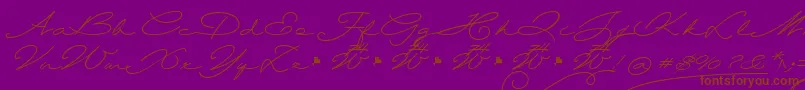 Wolframia Font – Brown Fonts on Purple Background
