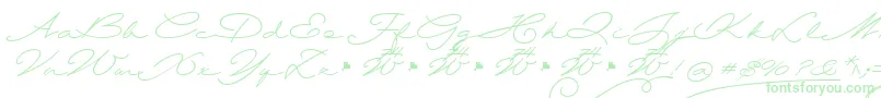Шрифт Wolframia – зелёные шрифты на белом фоне