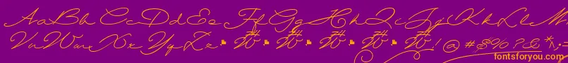 Шрифт Wolframia – оранжевые шрифты на фиолетовом фоне