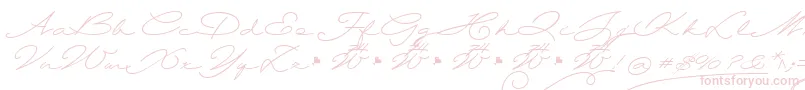Шрифт Wolframia – розовые шрифты на белом фоне