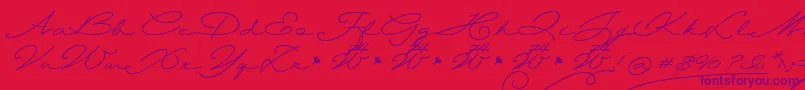 Шрифт Wolframia – фиолетовые шрифты на красном фоне