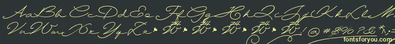 Шрифт Wolframia – жёлтые шрифты на чёрном фоне