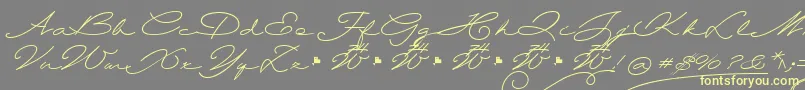 Шрифт Wolframia – жёлтые шрифты на сером фоне