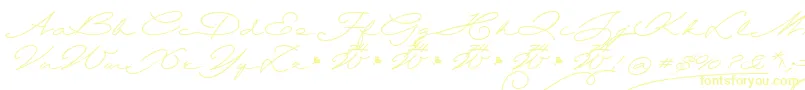 Wolframia Font – Yellow Fonts on White Background
