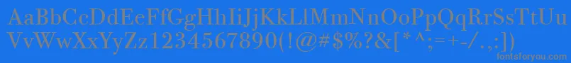 BodoniTwelveItcBook Font – Gray Fonts on Blue Background