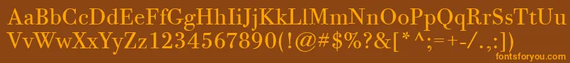 BodoniTwelveItcBook Font – Orange Fonts on Brown Background