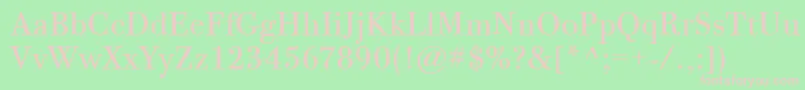BodoniTwelveItcBook Font – Pink Fonts on Green Background