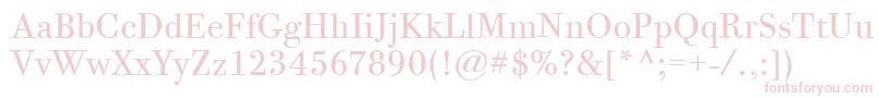 BodoniTwelveItcBook Font – Pink Fonts on White Background