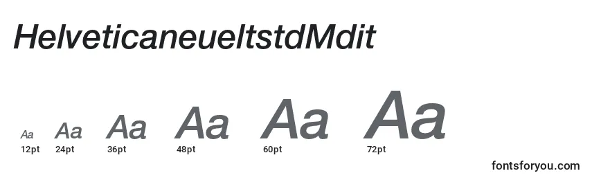 Размеры шрифта HelveticaneueltstdMdit