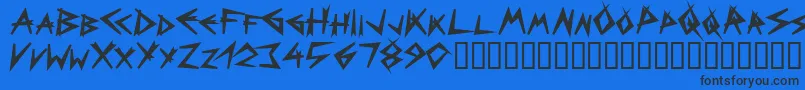 Bizarreblack Font – Black Fonts on Blue Background