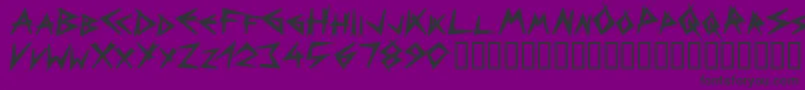 Bizarreblack Font – Black Fonts on Purple Background