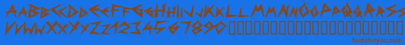 Bizarreblack Font – Brown Fonts on Blue Background