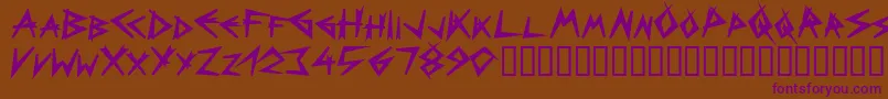 Bizarreblack Font – Purple Fonts on Brown Background