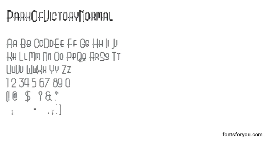 characters of parkofvictorynormal font, letter of parkofvictorynormal font, alphabet of  parkofvictorynormal font