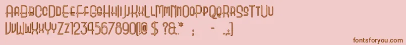 ParkOfVictoryNormal Font – Brown Fonts on Pink Background