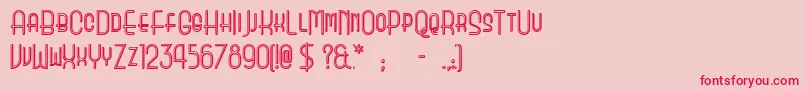 ParkOfVictoryNormal Font – Red Fonts on Pink Background